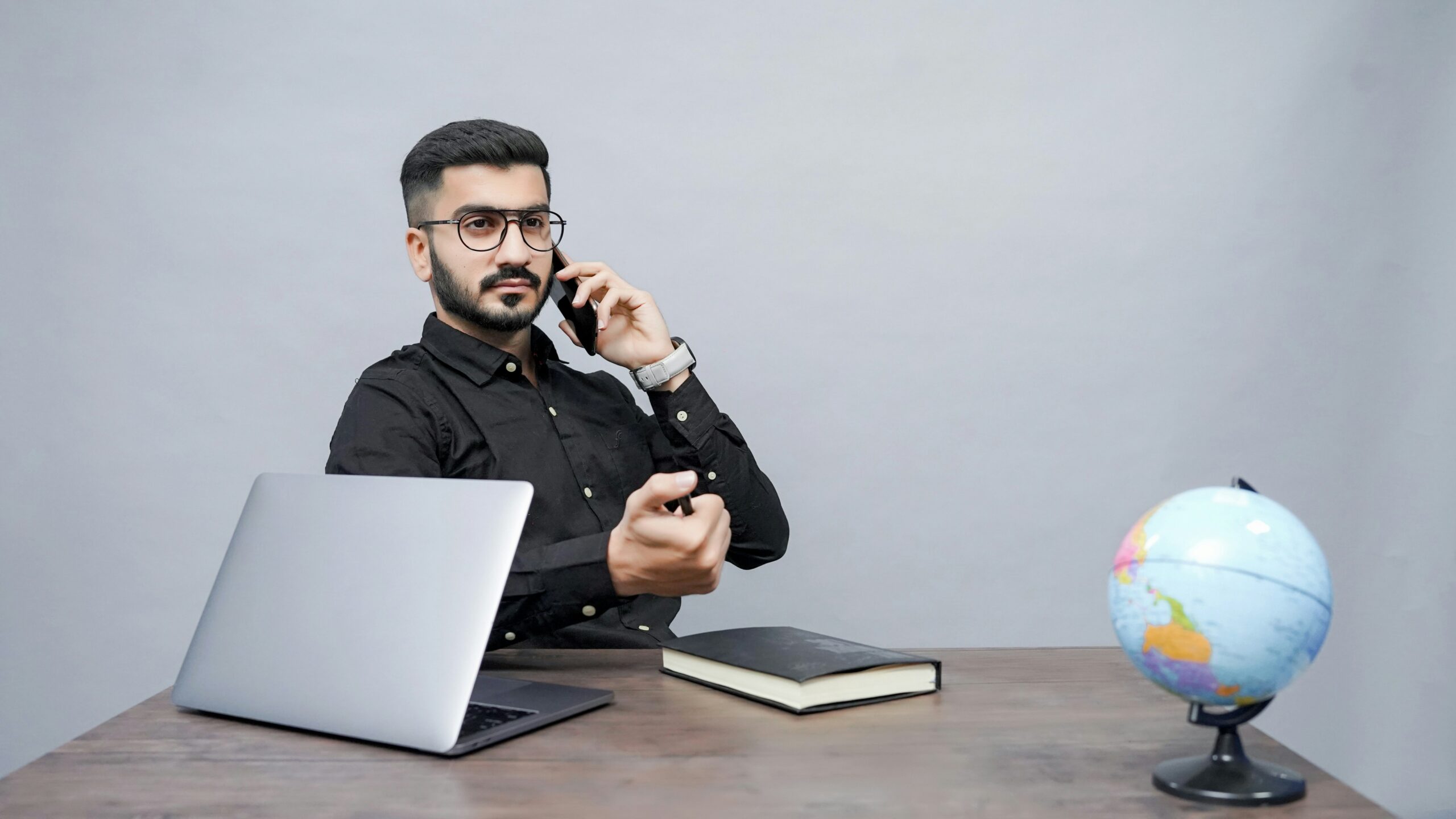 Illustration showing someone on hold with customer support